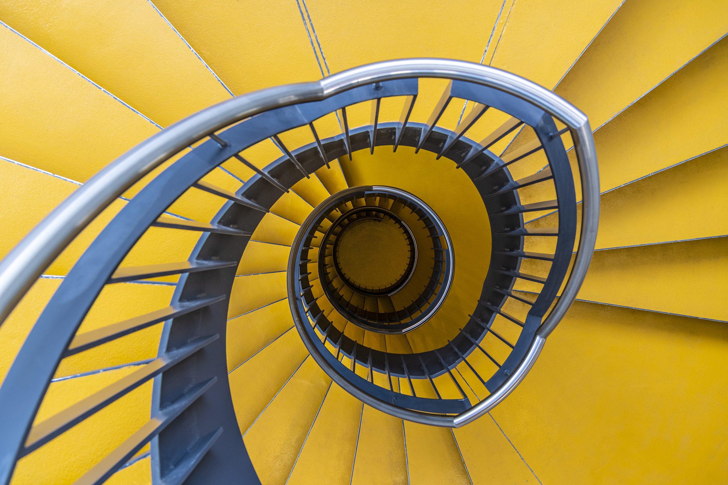 Spiral staircase, shot from above (Utrecht, The Netherlands)